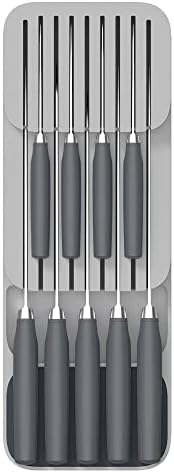 Joseph Joseph DrawerStore Knife Organizer, holds up to 9 knives, Kitchen Organization & Drawer Storage – Compact, Gray