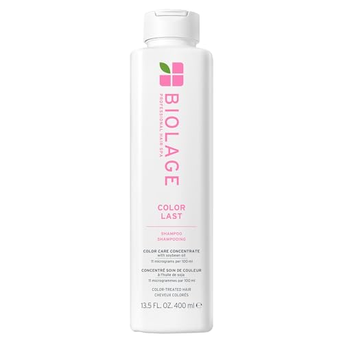 Biolage Color Last Shampoo – For Color-Treated Hair | Soybean oil, stearic acid, vegan, paraben-free, mineral oil-free, cleanses, hydrates