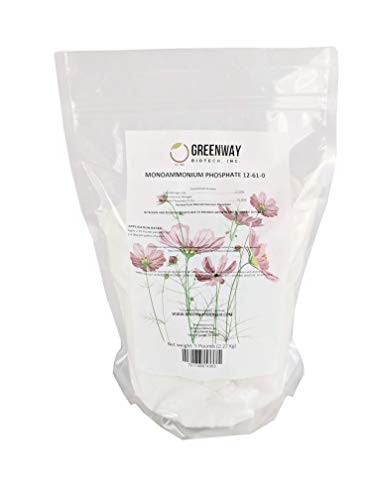 Greenway Biotech, Inc. Monoammonium Phosphate Fertilizer 12-61-0 Contains 12% Nitrogen and 61% Phosphorus- The Ultimate Plant Growth and Blooming Enhancer for Hydroponics and Soil Use - 10 Pounds