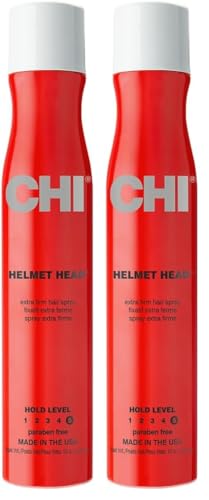 CHI Helmet Head Extra Firm Hairspray, Protects Against Humidity & Creates Voluminous Hairstyles, Sulfate & Paraben-Free, 2.6 Oz