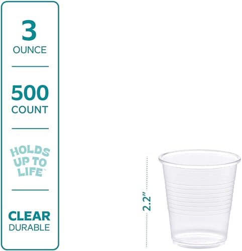 GUSTO 7 oz Clear Plastic Cups [500 Count] Disposable Cold Drinking Cups
