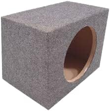 15" Sealed Subwoofer Box Rear Angle Single 15 Sub Enclosure 5/8" MDF - ASC | Empty 15 inch woofer cutout, air-tight bass loading