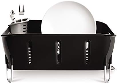 simplehuman Compact Dish Rack, White Plastic