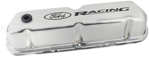 Performance Valve Cover Set | Tall Valve Cover for 289/302/351W Engines | With Oil Fill & Breather Grommet | With Baffle | Chrome Steel | Racing