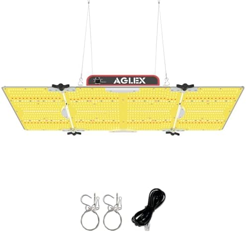 AGLEX K1000 LED Grow Light, Grow Light with Daisy Chain & Dimmable, Full Spectrum Plant Grow Lights for Hydroponic Indoor Plants Seeding