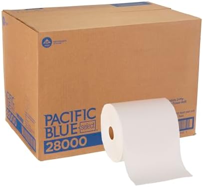Georgia-PacificBlue Basic Paper Towel Rolls by PRO, White, 28706, 350 Feet Per Roll, 12 Rolls Per Case