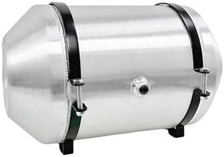 JSD 5 Gallons 10" x 16" Aluminum Spun Round Gas Tank End Fill 1/4" NPT Outlet- Off-road / Tractor Pull