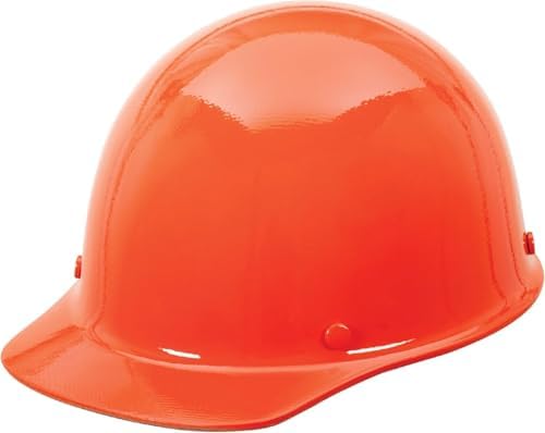 MSA Skullgard Cap Style Safety Hard Hat with Suspension - Non-Slotted Cap, Made of Phenolic Resin, Radiant Heat Loads up to 350F | Fas-Trac III Ratchet Suspension