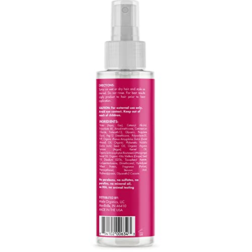 Mielle Organics Mongongo Oil Thermal & Heat Protectant Spray, Protects Hair from Heat Damage, Intense Heat Defense, Curl Pattern Protection