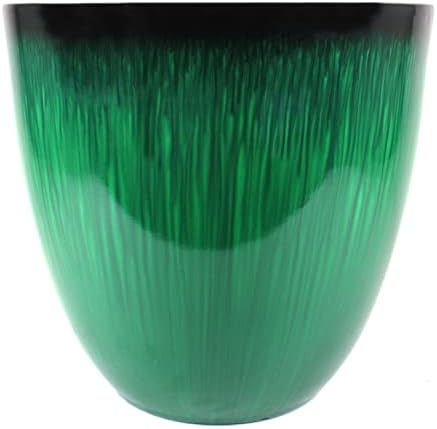 (EPR15-204) Large Egg Shaped Planter - Modern Indoor & Outdoor Decorative Flower Pot/Box (15 Inch, Blue Flower)