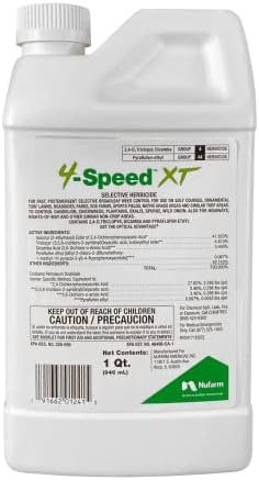 Nufarm 4-Speed XT Herbicide, Superior Broadleaf Weed Control, 32 oz