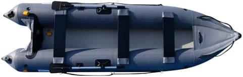 BRIS 14.1ft Inflatable Boat Inflatable Kayak 3 Person Kayak Canoe Fishing poonton Boat