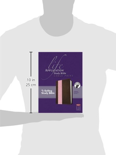 NKJV Life Application Study Bible, Second Edition, Large Print, TuTone (Red Letter, LeatherLike, Dark Brown/Pink, Indexed)