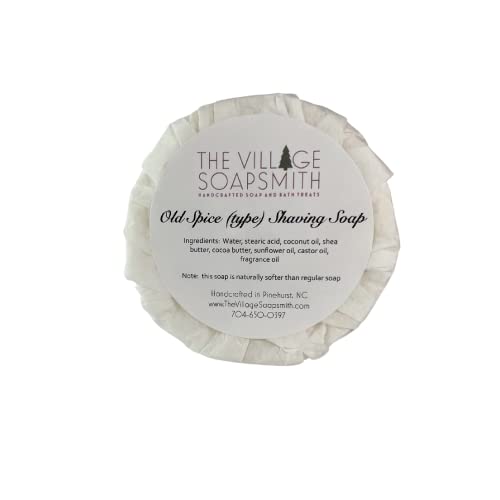 Old Spice Shaving Soap, thick lather, wonderful scent. Just like dad and grandpa used.
