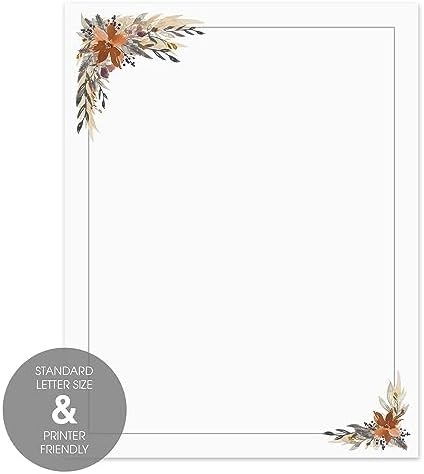 Great Papers! Lush Greenery Letterhead / 80 Floral Sheets 8.5" x 11" Beautiful Watercolor Botanical All Occasion Letter Paper