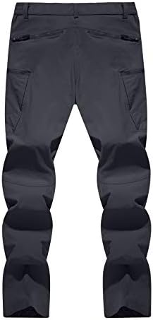 TACVASEN Men's Lightweight Hiking Tactical Pants Waterproof Quick Dry Cargo Work Rain Outdoor Pants 8 Pockets