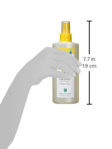 Andalou Naturals Sunflower & Citrus Brilliant Shine Hair Spray (8.2 fl oz) | Styling for Shine & Medium Hold, Aloe Vera for Frizz Control, Natural & Cruelty Free