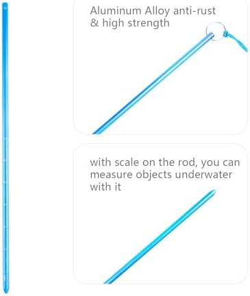 ORCATORCH Scuba Diving Pointer 13 inchs Aluminum Alloy Lobster Tickle Pointer Underwater Shaker Noise Maker Dive Stick Rod with Lanyard Multifunctional Scuba Diving Accessories
