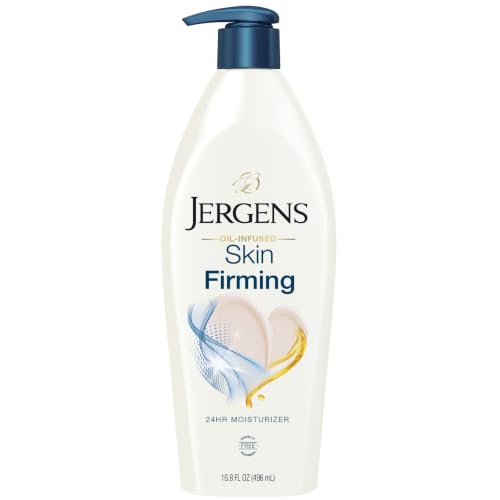 Jergens Skin Firming Body Lotion for Dry to Extra Dry Skin, Skin Tightening Cream with Collagen and Elastin, Dermatologist Tested, Hydralucence Blend Formula, 16.8 Oz | Tightening Cream for Dry Skin, Smoothes and Tones, Collagen and Elastin Formula, Derm…