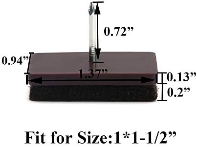 Furniture Felt Pads Nail-on Heavy Duty Felt Pad Chair Sliders Round Chair Leg Floor Protectors 1" Furniture Leg Protector 24 Pack