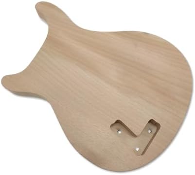 Mahogany Maple Cap Curved Top Semi Hollow Guitar Body Set In Pocket DIY Replacement