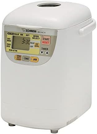 Zojirushi Bb HAC10 Home Bakery Mini Breadmaker, 1 Lb (White) | Bakes 1-Lb Loaves, 13-Hour Delay Timer, Quick-Bake under 2 Hrs