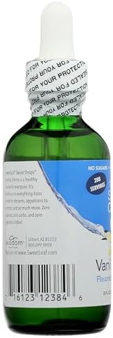 SweetLeaf Stevia Drops Liquid Sweetener, Vanilla Creme - 2 Fl Oz, Pack of 1 | Sweet Drops, Organic Stevia Leaf Extract, Zero Calorie, No Erythritol