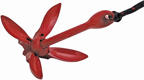 ISURE MARINE Kayak Anchor Kits Portable Folding Grapnel Anchor Buoy Kit Canoe Kayak Raft Boat Sailboat Fishing 3.5 lbs Marine Rope for Small Boats