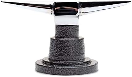 Eastwood Trim Anvil with Stand Stainless Steel Trim-Forming Tool - Unique Handle for Balance - Conical and Pyramid Tapered Horns - Square Flat Center
