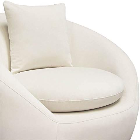 Diamond Sofa Swivel Accent Chair in Light Cream