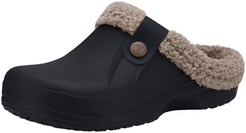Beslip Fur Lined Clogs for Women & Men Fuzzy Slippers with Memory Foam