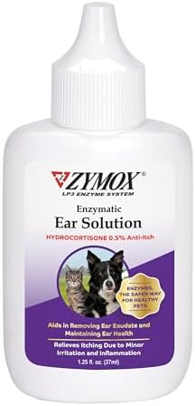 ZYMOX Enzymatic Ear Solution with 0.5-Percent Hydrocortisone | for Dog & Cat, 1.25 oz