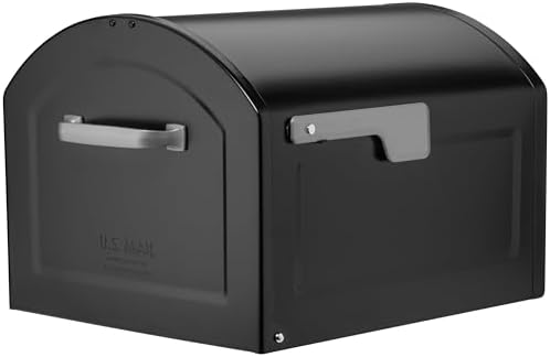 Architectural Mailboxes 950020RZ Centennial Post Mount Mailbox, XL, Rubbed Bronze | Galvanized steel build for outside with rust-resistant powder-coat finish and a magnetic door closure. USPS approved.
