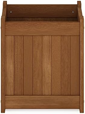 Furinno 2-FG16450 Tioman Hardwood Flower Box, Two-Pack, Natural | 15.4 x 15.4 x 17.7, Flower Box, Garden Box, in Teak Oil, Outdoor Indoor, Garden, Patio, Balcony