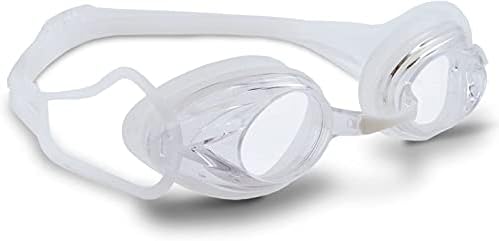 The Friendly Swede Goggles for Women & Men, 3 Nose Pieces & Case | 2 Pack, Wide Angle Lens, Anti Fog Swimming Goggles, 3 sizes of Interchangeable nose bridge (S, M, L), White/Black