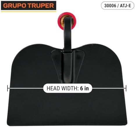 Truper TruTough Meadow Hoe, 6-Inch Steel Head, 54 in Wood Handle with 6-Inch Grip, Heavy-Duty Garden Hoe for Weeding & Soil Cultivation (Model 30006)