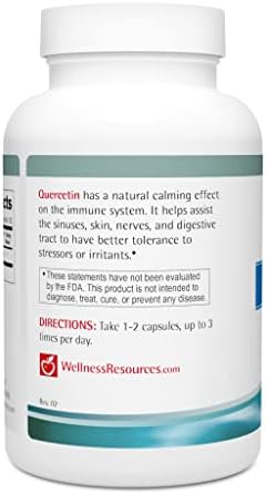 Wellness Resources Quercetin - Immune, Sinus and Allergy Support 1000mg per Serving - (100 caps/50 Servings) Vegan, Non-GMO