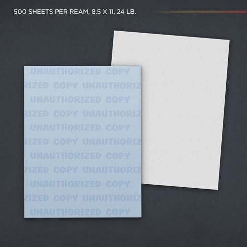 DocuGard Advanced Blue Multi-Purpose Security Paper - Fraud Prevention - 7 Security Features - Laser & Inkjet Printer Compatible - 8.5" x 11“ - 24 lb - 500 Sheets (04546)