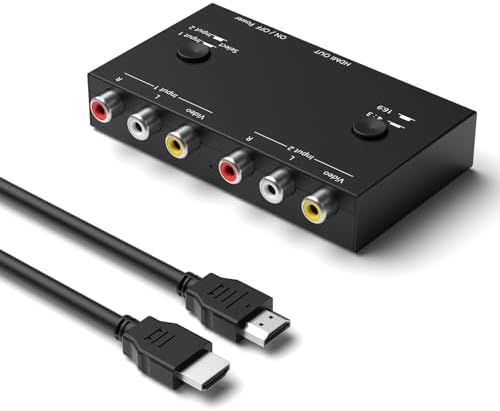 4Port AV to HDMI Converter, 4Port AV to HDMI Switcher with IR Remote