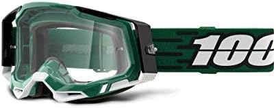 100% Racecraft 2 Mountain Bike & Motocross Goggles - MX and MTB Racing Protective Eyewear (MILORI - Clear Lens)