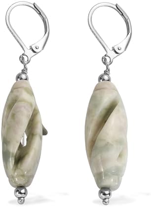 Sesame Jasper 40.00 ctw Earrings in Stainless Steel