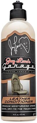 Jay Leno's Garage Leather Cleaner – Deep-Cleaning Leather Seat Cleaner for Car Interior, pH-Balanced Car Refresher That Gently Cleans, Lifts Grime, Refurbish and Restores All Leather Surfaces (16 oz)