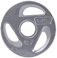 Cap Barbell 2-Inch Olympic Grip Weight Plates, Single, Gray, Various Sizes
