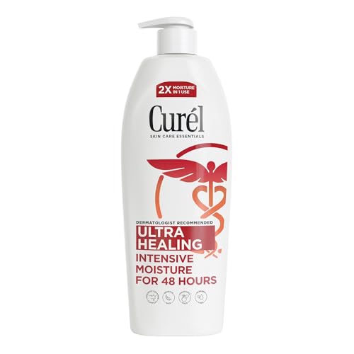 Curel Ultra Healing Intensive Fragrance-Free Lotion For Extra-Dry Skin, Dermatologist Recommended, Ideal for Sensitive Skin, Cruelty Free, Paraben Free, 20 Oz | Repairs Moisture Barrier, Ceremides, Dry & Sensitive Skin, Eczema-Prone, Dermatologist Recomm…