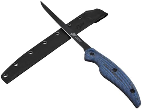 Cuda 9" & 9" Filet Knife for Fishing, Precision Ground Stainless Steel Blade, Non-Slip Handle