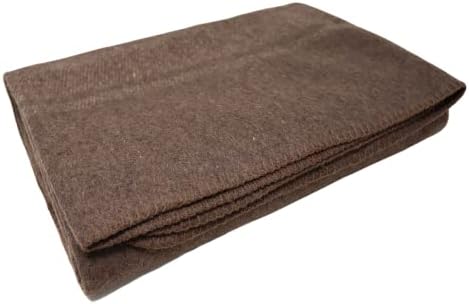 M MCGUIRE GEAR Italian Style Army Blanket, Mil-Spec, 62 in x 84 in, Wool Blend, Flame Retardant, Grey