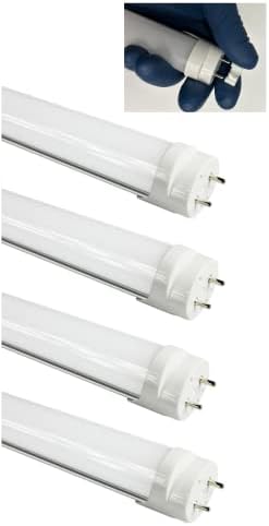 Flicker-Free Type B T8 LED Tube Light, 2FT, Warm 3000K, 85-265V AC | 24-Inch, F17T8, F18T8, F20T10, F20T12/WW Compatible, Double-End Powered, Frosted Cover, Not a Plug-and-Play