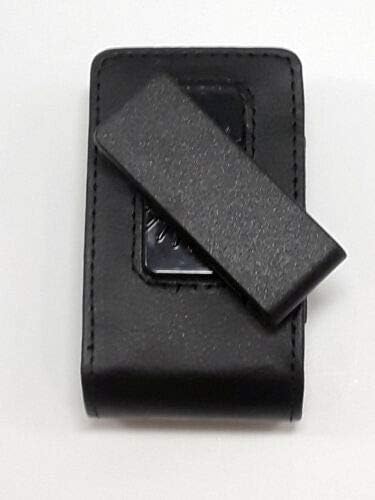 Open top Leather case with Pinch Clip fits CoolPad Snap Flip Phone