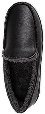 Muk Luks Men's Moccasin-Black Slip-On Loafer