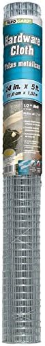 YARDGARD 1/2 Inch Mesh Welded Wire Fence, Hardware Cloth, 19 Gauge Galvanized Steel For Garden Protection, Cage Fencing, Chicken and Rabbit Barriers, and Crafts, 36 Inches x 5 Feet